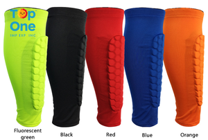 TopOne Protège-jambes de football élastique Protège-tibias de football Mousse EVA Manchon de compression pour mollet en nid d'abeille - Product Image 2