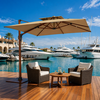 Outdoor-Römischer Sonnenschirm mit Behandeltem Aluminiumrahmen, Mehrfarbigem Anpassbarem Stoff, Resort-Outdoor-Sonnenschutz