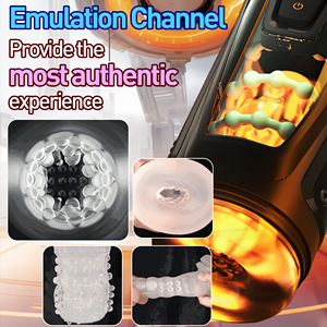 Masturbateur automatique rétractable pour homme avec 9 modes de vibration et 2 modes de chauffage, fabriqué en matériau TPE, rechargeable par USB - Product Image 3