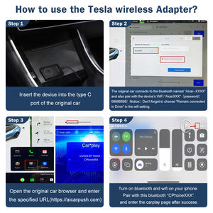 Adaptateur <span class=keywords><strong>CarPlay</strong></span> sans fil Plug and Play Penhui pour <span class=keywords><strong>Tesla</strong></span> 3 & <span class=keywords><strong>Y</strong></span> & X, Dongle <span class=keywords><strong>CarPlay</strong></span> sans fil <span class=keywords><strong>Apple</strong></span>, Navigation Android Auto - Product Image 5