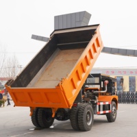 Camion benne minier diesel robuste pour le transport souterrain de charges lourdes, avec déchargement intégral, petit modèle