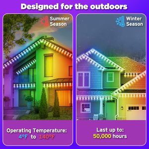 Outdoor Christmas Permanent Light Waterproof with Aluminum Track IP68 Christmas Fairy Lights - Product Image 4