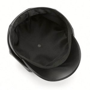 หมวกทรงแปดเหลี่ยมสำหรับผู้หญิง สไตล์เรียบง่าย สีพื้น หนังแบบแผ่น สำหรับฤดูใบไม้ผลิและฤดูใบไม้ร่วง เหมาะสำหรับใส่ทำงานกลางแจ้ง หรือใส่เดินเล่นในเมือง ให้ความอบอุ่น - Product Image 4