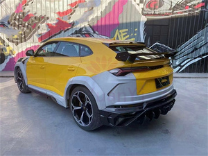 Utilisé pour Lamborghini <span class=keywords><strong>URUS</strong></span> M Style Semi-carbone Fibre Pare-chocs avant Pare-chocs arrière Jupes latérales Capot moteur Garde-boue Kit carrosserie - Product Image 6