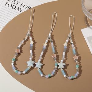 Colgante para Teléfono <span class=keywords><strong>HP203</strong></span> Star INS con Cadena de Cuentas Mixtas, Accesorio para Llavero, Cadena de Mano, Colgante para Cámara CCD, Nuevo Modelo para Mujer - Product Image 1