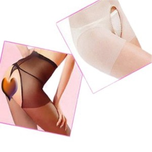 Bas cuissardes amincissants en dentelle pour femme, transparents en Spandex, à ouverture double face, Blanc, Violet, Rose, Noir, Couleur chair - Product Image 2