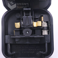 Adaptateur de prise secteur BS1363-5 ECP noir, prise européenne EU vers prise britannique 3 broches, convertisseur avec fusible, adaptateur de prise secteur 3A BS 5733