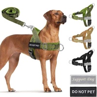 Harnais pour chien de grande taille Winners-RM réglable en nylon solide avec bande réfléchissante et fermeture à boucle pour chien d'assistance