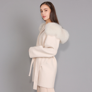 <span class=keywords><strong>Cappotto</strong></span> Invernale Jxwatcher in Cashmere, Trench in Lana <span class=keywords><strong>a</strong></span> Doppio Strato con Cappuccio in Vera Pelliccia di Volpe, <span class=keywords><strong>Cappotto</strong></span> Lungo in Lana Stile Europeo per Donne - Product Image 1