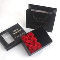 Collier personnalisé pour mariage et anniversaire, bijoux recyclables, soins de la peau, coffret cadeau pour fille, fleur de safran et rose, boîtes et sacs en papier d'emballage
