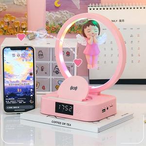 Lonvel-Altavoz de Audio PARA EL Hogar, Reloj <span class=keywords><strong>Despertador</strong></span> con Luz Rgb, Suspendido, Soporte para Teléfono de Escritorio, Cargador Inalámbrico, para Niña Bebé, para el Hogar, a la Moda, a la Moda - Product Image 3