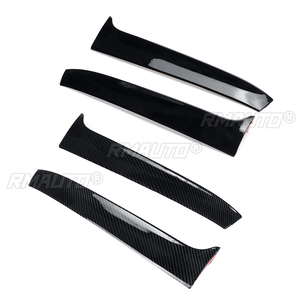 Alerón lateral trasero con aspecto de fibra de carbono/negro brillante, tipo canard, divisor brillante para VW Golf 7 R Variant Wagen 2014 2015 16-2017 - Product Image 2