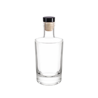 Vente en gros de bouteilles de vin en verre de haute qualité, forme ronde, fond épais, 100 ml, 200 ml, 500 ml, 750 ml