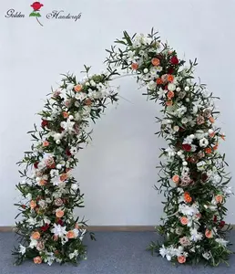 QSLH-SY0278 diskon besar-besaran rangkaian bunga pernikahan lengkungan bunga buatan tangan 2023 pengaturan bunga untuk dekorasi pernikahan