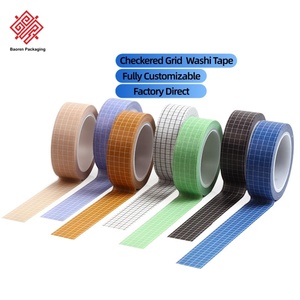 Cintas Decorativas de Cuadros y Washi de Color Sólido para Álbumes Hechos a Mano, Venta al por Mayor con Logotipo Personalizado - Product Image 2