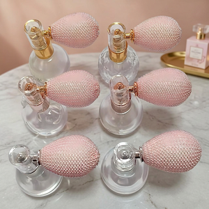 Huicheng Brand 10ml Glass Cosmetic Mascara Spray Bottle Refillable Shimmer Powder Dispenser Gold Tone Pump Heat <b>Transfer</b> Printed - Product Image 4