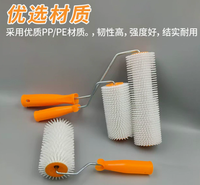 Rouleau de peinture anti-mousse à cadre réglable 9 pouces en PEE durable avec aiguilles anti-bulles pour la peinture