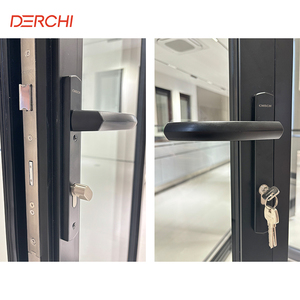 Derchi nfrc USA tiêu chuẩn nội bộ bên ngoài nhôm bi gấp gấp gấp bão ban công Patio cửa nhập cửa bán buôn - Product Image 5