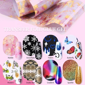 BORN PRETTY 10ml Colle pour feuilles de transfert d'ongles transparente, super forte, haute adhérence, gel de transfert UV LED pour autocollants d'ongles - Product Image 3