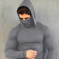 Vêtements de fitness Logo personnalisé Polyester élastique Compression escalade hiver course GYM entraînement à capuche cyclisme couche de base chemise