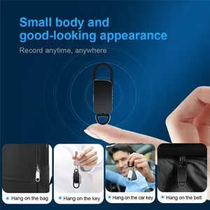 Porte-clés 128G Enregistreur vocal numérique Petit enregistreur audio caché Lecteur MP3 avec format WAV pour la dictée et la prise de notes - Product Image 2
