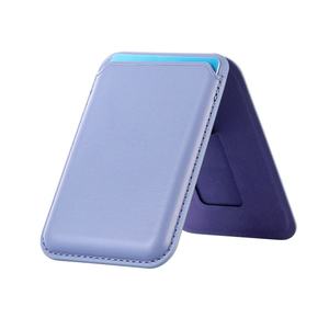 Magnetic Mobile Phone Credit Id Card <b>Holder</b> Printed Logo Magnet Pu Leather Phone <b>Holder</b> Card Wallet for Cell <b>iPhone</b> - Product Image 4