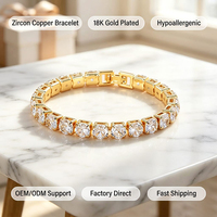 2026 Bracelets de tennis géométriques de luxe pour Hommes et Femmes, plaqué or 18K, avec gros zircone cubique, chaîne à maillons carrés, bijoux Hip Hop, vente en gros, cadeau