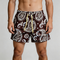 Shorts de basket-ball pour hommes avec impression par sublimation de logo personnalisé, vente en gros, séchage rapide, polyester élastique, shorts de sport, de gym, de course, décontractés