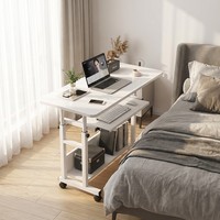 Table de chevet mobile pour chambre à coucher, table d'étude simple, table relevable pour étudiant, table paresseuse pour dortoir