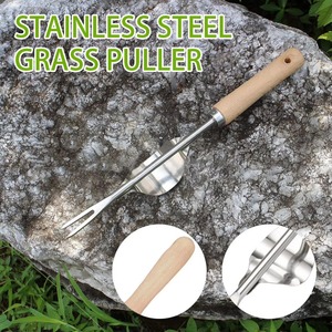 Désherbeur manuel en forme de V, fourche à main en acier inoxydable avec manche en bois, outil de jardinage pour enlever les mauvaises herbes, déracineur d'herbe, ameublisseur de sol - Product Image 6