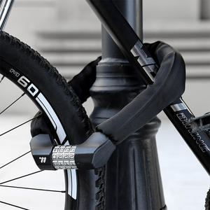 WEST BIKING 도난 방지 두꺼운 탄소강 자전거 체인 잠금 <span class=keywords><strong>MTB</strong></span> 도로 자전거 오토바이에 대한 4 자리 비밀번호 잠금 - Product Image 6