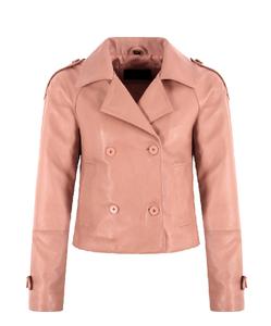 Chaqueta de Mujer de Cuero Nappa Rosa Bebé 100% Genuino con Acabado Encerado Vintage, Cremallera YKK, Etiqueta Privada OEM/ODM - Product Image 1
