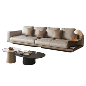 italian genuine leather minimalist straight sofa luxury high end cowhide couch for big and small living rooms - Product Image 4