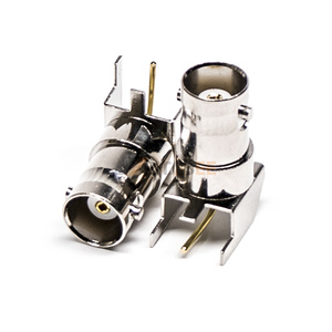 <span class=keywords><strong>Connecteur</strong></span> BNC femelle à angle droit pour montage sur circuit imprimé, 50 ohms, DC-4 GHz, traversant, prise coaxiale Q9 - Product Image 5
