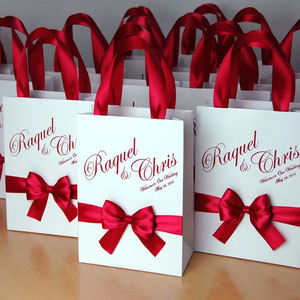 Bolsas de regalo para invitados, logo personalizado impreso, sacchetti di carta thank you, destino, boda - Product Image 4