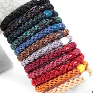 wholesale fashion colorful rubber korean elastic hair ties ring hair elastic band good quality girl hair accessories