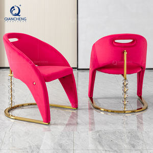 Ghế ăn lưng cao nhung cao cấp, da giả thương hiệu, thiết kế Bắc Âu, dành cho biệt thự sang trọng, nhà hàng thương mại, khách sạn. - Product Image 3