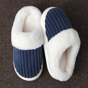 Nouvelles Pantoufles de Maison en Coton <span class=keywords><strong>pour</strong></span> Couples, Semelle PVC Épaisse, Polaire Corail Douillette, Doublure Pelucheuse — Meilleurs Prix Usine en Gros - Product Image 3
