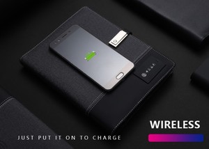 2025 tendance nouveau personnalisé 8000mah 10000mah 20000mAh <span class=keywords><strong>chargeur</strong></span> rapide Power Bank Notebook avec logo LED sans fil pour cadeau d'affaires - Product Image 3