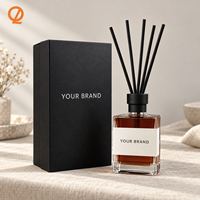 Diffuseur de parfum à bâtonnets 500 ml, parfum longue durée, flacon en verre noir avec bâtonnets pour la maison et l'hôtel
