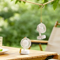 Nouveauté : Mini ventilateur de table portable USB en plastique avec logo personnalisé, rechargeable pour voyage et extérieur