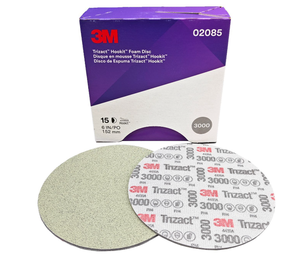 Disque en mousse 3M 02085 Trizact Hookit 6 pouces, éponge abrasive en carbure <span class=keywords><strong>de</strong></span> silicium, disque abrasif 443SA P3000 pour le <span class=keywords><strong>ponçage</strong></span> <span class=keywords><strong>de</strong></span> finition, nouvel emballage - Product Image 1