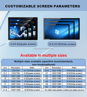 Monitor de Pantalla Táctil Industrial de 27 Pulgadas, Pantalla Capacitiva, Monitor de Pared para Computadora