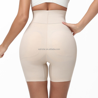 Culottes gainantes taille haute sans couture avec coussinets en coton amovibles, rembourrage invisible, effet ventre plat et lifting des fesses, short de mise en forme