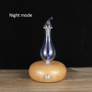 Diffuseur d'huiles essentielles en bois massif KXY 30 ml avec lumière LED, type brume, pour la maison et l'hôtel - Product Image 1