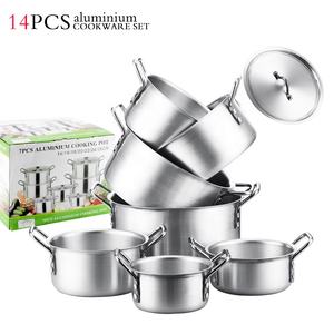 Juego de Ollas de Cocina de Aluminio de 14 Piezas al por Mayor, Utensilios de Cocina, Cacerolas, <span class=keywords><strong>Olla</strong></span> para Sopa - Product Image 1