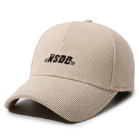 Casquette de baseball en velours côtelé avec broderie de lettres et visière incurvée pour femme, mode printemps-automne, polyvalente, chapeau de soleil décontracté