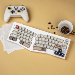 <span class=keywords><strong>Clavier</strong></span> mécanique ergonomique EPOMAKER <span class=keywords><strong>Alice</strong></span> 66x, 66 touches, disposition divisée, programmable VIA, fixation Gasket, Hot-swap, RGB, bouton rotatif pour Win/Mac - Product Image 2