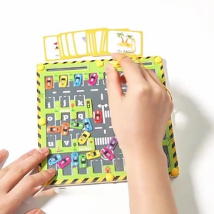 Jeu de société en bois écologique pour enfants : Activités de comptage et d'association, Jouets éducatifs précoces, Puzzles, Labyrinthes de stationnement et Jeu de boules - Product Image 6