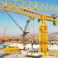 Grue à tour à plateforme plate Dahan DH2500 de 200 tonnes, hauteur libre de 106 m, certifiée ISO CE, composants essentiels moteur/engrenage/PLC, longue durée de vie